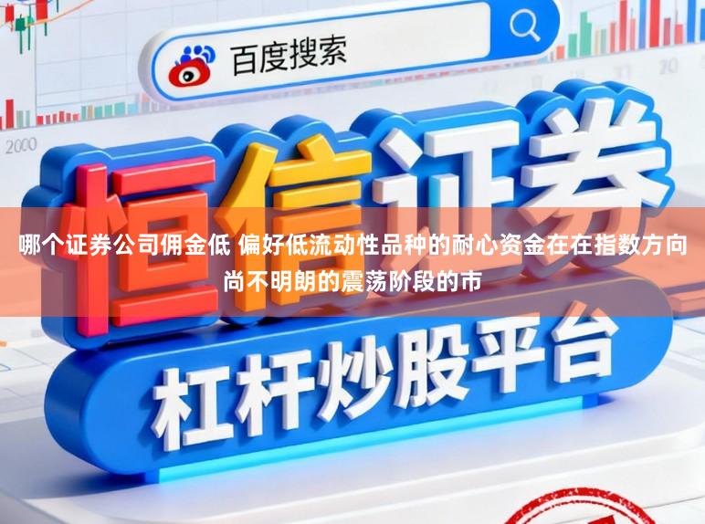 哪个证券公司佣金低 偏好低流动性品种的耐心资金在在指数方向尚不明朗的震荡阶段的市