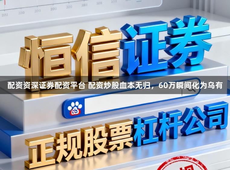 配资资深证券配资平台 配资炒股血本无归，60万瞬间化为乌有
